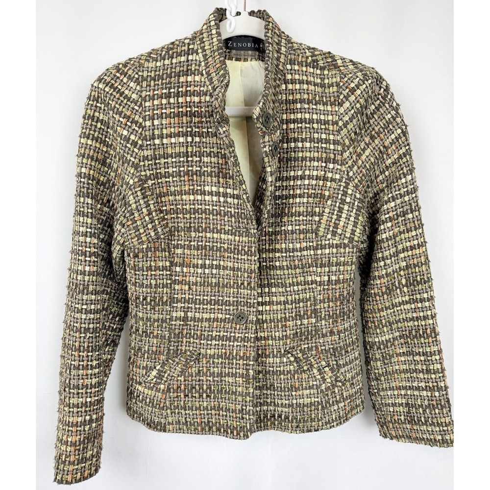 Vintage Zenobia Tweed Jacket Womens 6 Wool Blend Quiet Luxury Canada Old Money